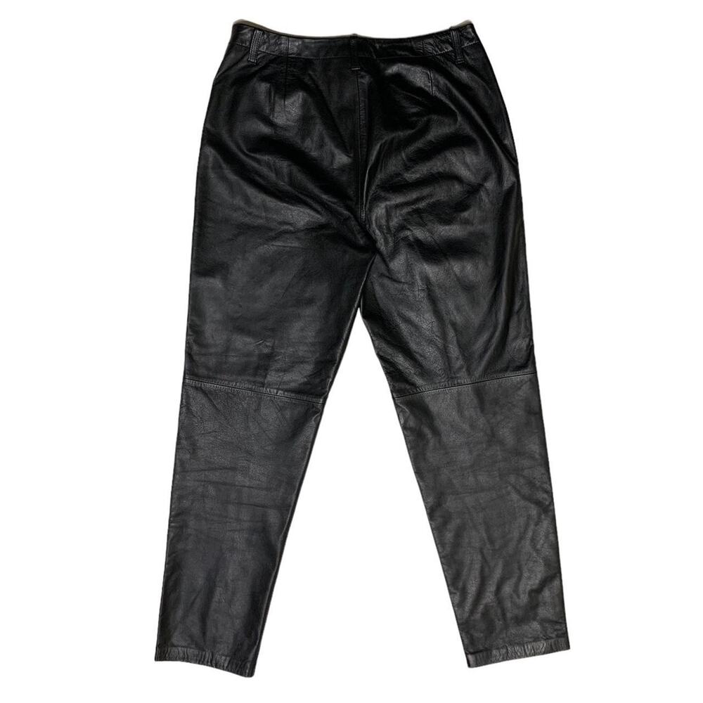 Lauren Ralph Lauren 90s Vintage Black Patent Leather Trousers Pants Womens 32x30